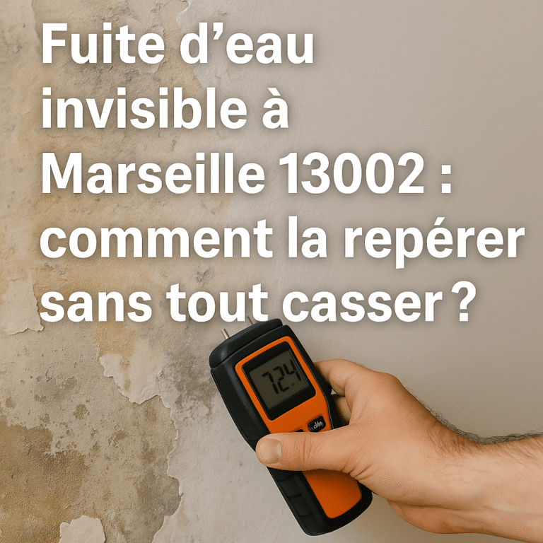 Fuite d’eau invisible à Marseille 13002 : comment la repérer sans tout casser ?
