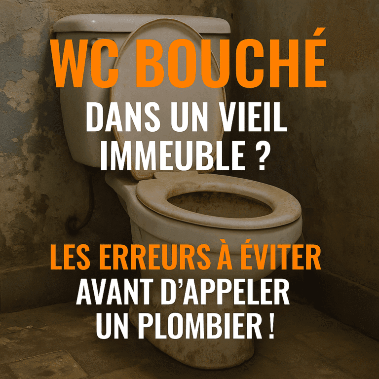 WC bouché dans un vieil immeuble ? Les erreurs à éviter avant d'appeler un plombier