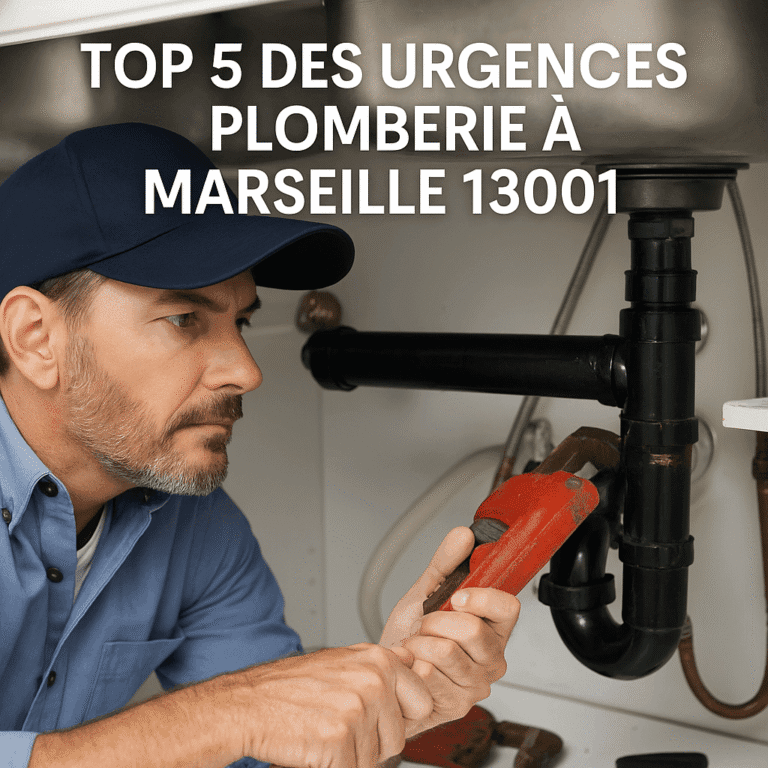 Top 5 des urgences plomberie à Marseille 13001