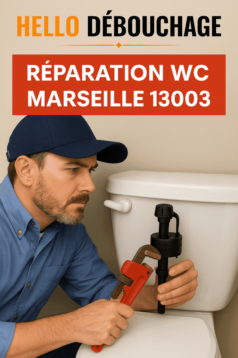 Plombier en intervention pour réparer un WC à Marseille 13003, Belle-de-Mai